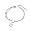 Joyería de traje de moda coreana, pulsera de flores de concha blanca, tobilleras de doble capa que no se decoloran, collar de clavícula de acero de titanio al por mayor