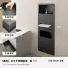 Papelera de Acero Inoxidable Nicho de Pared Empotrado Baño Inodoro Nicho de Pared Gabinete al Lado del Inodoro Estante de Almacenamiento Caja de Pañuelos Fija