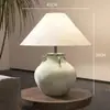Ornamento de Vento Silencioso Estilo Japonês Sala de Estar Estudo Luminária de Cabeceira Pote de Porcelana Feito à Mão Vasos de Flores Luminária de Mesa de Cerâmica para Hotel Pousada