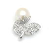 Broche de flor pequeña con perlas y diamantes de imitación, venta al por mayor, accesorios de ropa, joyería de aleación, gran oferta europea y americana