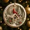 Novo produto transfronteiriço Ornamento de Cardeal Decoração de Cardeal de Natal Enfeite de Árvore de Natal P