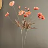 Flores de Amapola Artificiales, Arreglos de Amapolas Falsas, Artículos Decorativos para Sala de Estar y Mesa de Comedor, Ramos de Flores, Decoraciones de Lujo Ligero