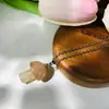 Pingente de Cogumelo de Cristal Pedra Natural Ametista Colar Corrente em Formato de O de Aço Inoxidável Joias para Meninas Fabricante Atacado