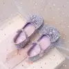 Zapatos de Cristal de Princesa para Niña Zapatos Infantiles de Suela Blanda 2026 Nuevos Zapatos Formales de Una Sola Pieza Primavera Verano Zapatos de Piel Zapatos de Piel de Princesa para Niña