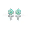 F136 Titanio Incrustado Ópalo Helado Clavo de Hueso de Oreja Clavo de Labio Grado de Implante Aleación de Titanio G23 Joyería para Piercings Pendientes Clavos de Oreja