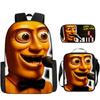 2025 Transfronterizo Nuevo Palo de Madera Tungtungtung Hombre Shan Hai Jing Mochila de Dibujos Animados Mochila Bolso de Hombro Estuche