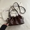 2026 Verano Nuevo Bolso de Hombro Plisado de Moda Versión Coreana Estilo Perezoso Ligero Bolso Cubo para Debajo del Brazo Bolso Cruzado de Gran Capacidad