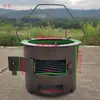 Tanque de Gás Convertido em Fogareiro para Fazer Lenha, Fogareiro de Acampamento ao Ar Livre, Brasador de Carvão Extra Espesso, Fogareiro de Aquecimento a Carvão, Acampamento de Motorhome
