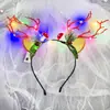 Atacado Transfronteiriço de Tiaras Estilo Floresta Nova, Acessórios de Cabeça de Rena Borboleta de Natal, Tiaras Brilhantes de Feira Noturna e Brinquedos de Barraca de Rua