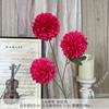 Crisântemo de 3 Cabeças Simulado Flor Falsa Buquê de Casamento Floral Feito à Mão de Alto Nível Paisagismo Salão de Casamento Parede de Flores Arranjo de Flores de Chão