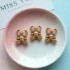Acessórios de Resina de Urso e Coelho na Cor de Chá de Leite Bege Mais Vendidos para Capas de Celular, Acessórios de Cabelo e Copos