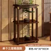 Estante para Flores Chino Sala de Estar de Pie Estante de Almacenamiento Balcón Mesa para Flores de Madera Maciza 2025 Nuevo Estante para Macetas Interior Multicapa