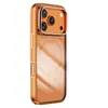Wlons Es Adecuado para Funda de Teléfono Móvil Galvanizada para iPhone 17, Funda con Soporte Magnético Transparente Anti-Caídas para Apple 18