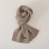 Conjunto de Gorro y Bufanda para Niños Invierno Engrosado Cálido Lana Tejido Estilo Coreano Bufanda de Estilo Conjunto de Dos Piezas Moderno
