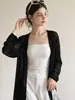 Cárdigan de punto casual sin mangas con protección solar para mujer, nuevo estilo verano 2026, combinado con una falda de tirantes, chal ligero para cubrir