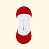 Calcetines Rojos de Boda con Bordado de Palabras Felices para Hombres y Mujeres Parejas Zapatos de Tacón Rojos de Novia Calcetines Invisibles Tipo Boat Calcetines Festivos de Algodón a Media Pantorrilla