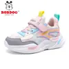 Sapatos Infantis Bobodou Tênis Esportivo Infantil para Meninas Outono Novo Malha Respirável Tênis de Corrida Sapatos Infantis para Meninas Meninos