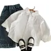 Camisa para niño Muye, algodón puro, ropa infantil Zhili Huzhou, chaqueta camisa versátil holgada estilo coreano, cárdigan para bebé