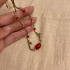 Collar de nicho de estilo nacional chino nuevo de Dunhuang con cuentas de piedra natural de ágata, collar de cadena de clavícula vintage para mujer
