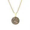 Colgante de Acero Inoxidable Luna del Bosque Alce Transfronterizo en Stock Collar Estilo Natural Vintage para Uso Diario Personalizado