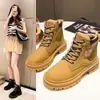 Botas Martin Botines para Mujer, Otoño Unisex Pareja Media Caña Casual Versátil Suela Gruesa Estilo Británico Cómodos Aumentadores de Altura