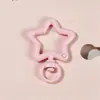 Anillo metálico de resorte con cierre de langosta, colgante para llavero, accesorio para bolso, materiales, estrella colorida, hecho a mano, DIY, con cuentas