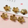 Tapas de Flor de Metal Cobre Flores Pequeñas DIY Hecho a Mano Creativo Estilo Bosque Accesorios para el Cabello de Novia Materiales de Decoración