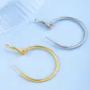 Pendientes de Aro Grandes de Acero Inoxidable, Pendientes de Botón, Accesorios para Joyería DIY, Aros Redondos Exagerados Personalizados, Pinzas para Orejas de Acero de Titanio, Decoraciones para Orejas
