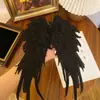 Adorno para el Cabello Lindo con Borla de Plumas Negro Lolita Alas de Ángel Pasador Pinza de Borde Mori Accesorios de Alto Rendimiento
