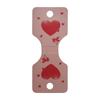Tarjeta plegable con degradado de amor rojo, accesorios para pinzas para el cabello para damas, banda de goma para el cabello, cuerda plegable de cartón, venta al por mayor