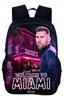 Mochila Messi Mundial de Fútbol Alrededores Mochila Escolar para Estudiantes Gran Capacidad Poliéster Mochila Reductora de Carga Bolsa para Computadora Dibujos Animados