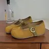 Zapatos retro poco profundos estilo Mary Jane para mujer, nuevo modelo de otoño 2026, zapatos planos versátiles estilo ballet con suela blanda Birkenstock