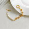 Pulsera de cadena con nudo elegante de Corea del Sur, diseño de costura creativa personalizado, pulsera de perlas, pulsera retro de moda 258