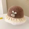 Gorros Infantiles para Otoño e Invierno, Gorros de Pescador de Felpa para Bebés, Gorros de Princesa Lindos y Adorables, Sombreros de Cubo Cálidos para Niñas y Niños Pequeños