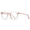 Gafas Retro Anti-Luz Azul Tr90 Montura Redonda Pin Cp Negro Gafas para Miopía Borla Montura Óptica Venta al por Mayor 2083