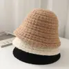 Novo Chapéu de Pescador de Lã Tricotada de Alta Qualidade para Mulheres em Outono e Inverno de 2025, Chapéu Balde Pequeno que Mostra o Rosto, Quente e à Prova de Vento