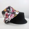 Sombrero de pescador con estampado floral de doble cara para hombre y mujer, sombrero para protección solar, sombrero de moda para exteriores, versátil para primavera y verano