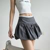 Saia estilo bolo de balé preta feminina verão 2024 novo estilo saia de viagem de lanterna de cintura alta evasê