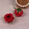 Lujo Ligero Cabeza de Rosa Dorada Arreglo de Boda Pared de Fondo Sala de Estar Decoración de Mesa Flores Artificiales Adornos Materiales para Arreglos Florales