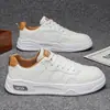 Zapatos de Hombre Primavera 2026 Nuevos Versátiles Blancos Tenis Casuales Estudiante Caña Baja Zapatos de Moda Deportivos Piel Blancos
