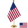Oferta especial bandeira americana mesa de escritório bandeira de assento bandeira de mesa ornamentos internos suporte de bandeira de haste única decoração de sala de conferências