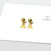 Aço Titânio Moda Feminina Elegante Tendência Brincos Coração Nicho Alto Padrão Estrela Trevo Parafuso Stud Brincos