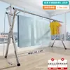 Estante para Secar Ropa de Acero Inoxidable, Estante Plegable para Ropa de Interior/Exterior, Colgador de Ropa de Doble Barra para Balcón, Estante Plegable Grueso en Forma de X E18
