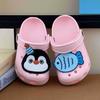 Sandalias de Playa para Niños y Niñas Verano Divertidas Elegantes Lindos Pingüino Pez Niños Coreanas Suela Suave Cómodas Zuecos