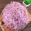 Raffia de seda dorada 50g100g paquete pequeño independiente papel normal seda mezclada 1MM color metálico brillante seda relleno para caja de regalo