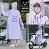 Impermeable para adultos para bicicletas eléctricas, impermeable y a prueba de lluvia, estilo largo integrado, unisex, poncho portátil para montar al aire libre
