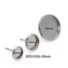 Suministro de Poste de Pendiente Redondo de Acero Inoxidable con Aro para Montura de Piedra Preciosa Bandeja para Piedras Preciosas Accesorios para Pendientes DIY Especificaciones Completas Disponibles
