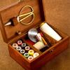 Juego de costura e hilo Caja de costura doméstica Hilo de coser Rollo pequeño Hilo de coser a mano Hilo de coser Kit de costura Práctico para remendar ropa