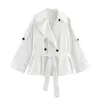 Comercio Electrónico Transfronterizo Estilo Europeo y Americano Ropa para Mujer ZA AliExpress Vendedor Caliente 2026 Moda Sencilla Versátil Holgada Cortavientos Chaqueta Corta