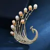 Broche de Fénix con perlas de agua dulce nuevo para otoño e invierno 2022, circón de alta calidad, ramillete para abrigo, accesorios para ropa, accesorios de alfiler